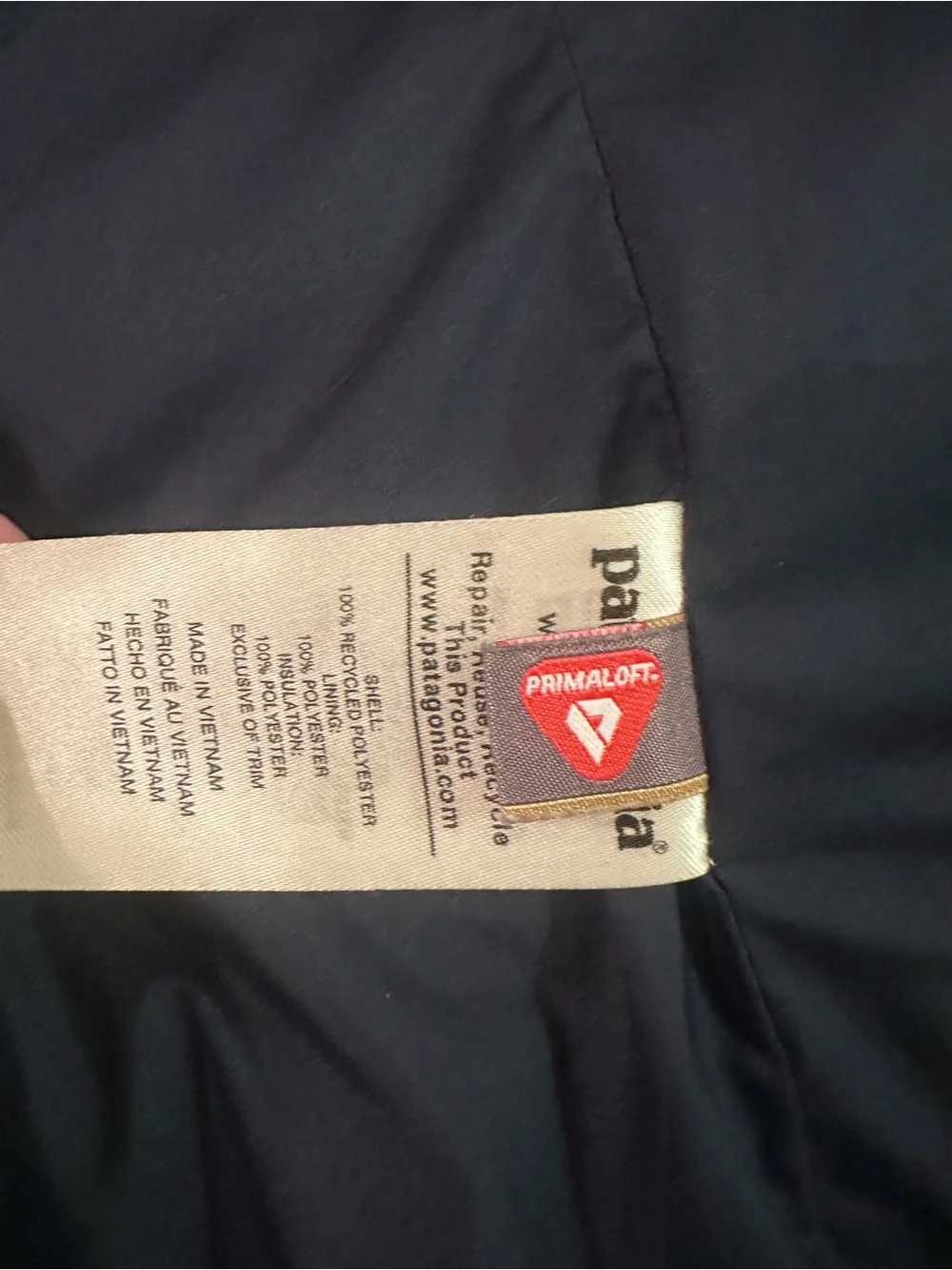 Patagonia Kids Nano Puff Brick Quilt Jacket Navy Size Small 7-8